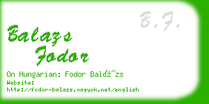 balazs fodor business card